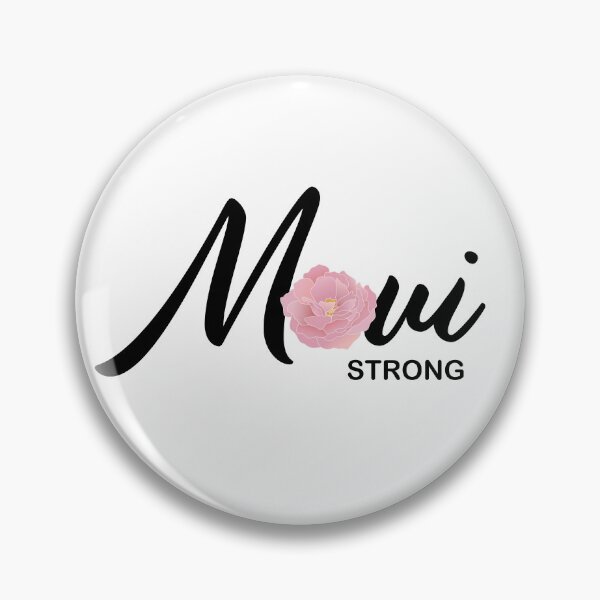 Item preview, Maui Strong Word with Pink Lokelani Rose  designed and sold by Idimedley.