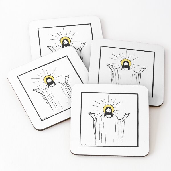 Item preview, Jesus with arms out Doodle designed and sold by PickledjoArt.