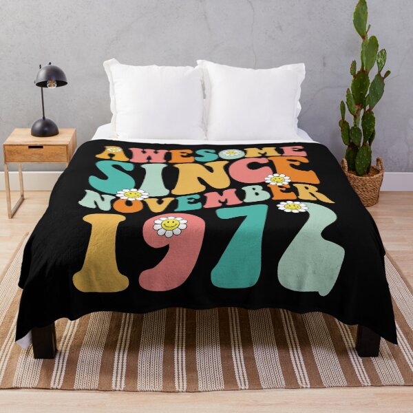 Item preview, Awesome Since November 1972 | Made In 1972 | Retro Groovy Birthday designed and sold by Christina-grich.