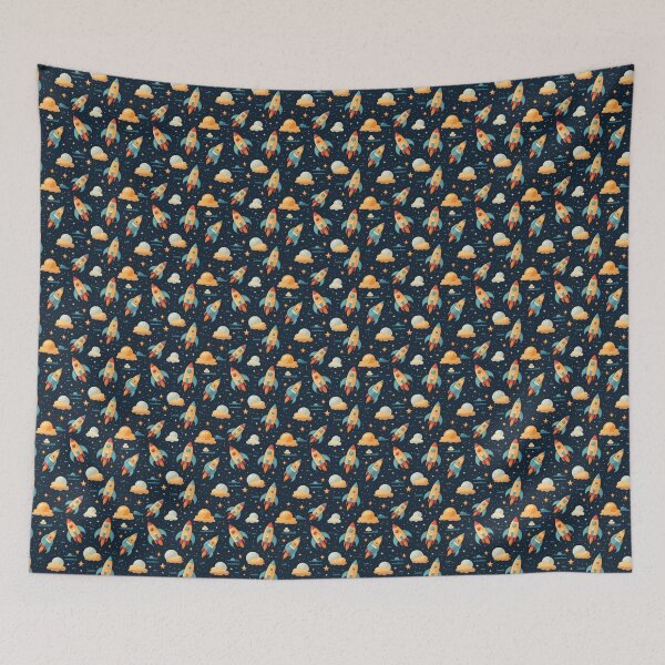 Item preview, Space Rocket ship Pattern designed and sold by Logic72.