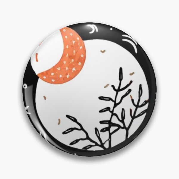 Item preview, Moon Phases in Orange Black and White designed and sold by HanaiPrint.