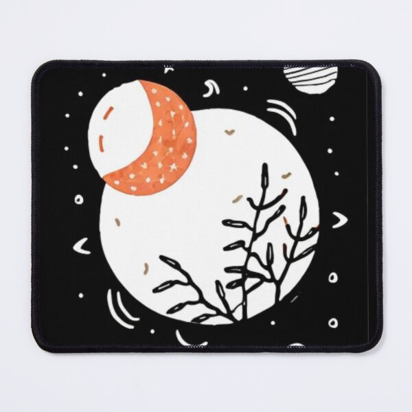 Item preview, Moon Phases in Orange Black and White designed and sold by HanaiPrint.
