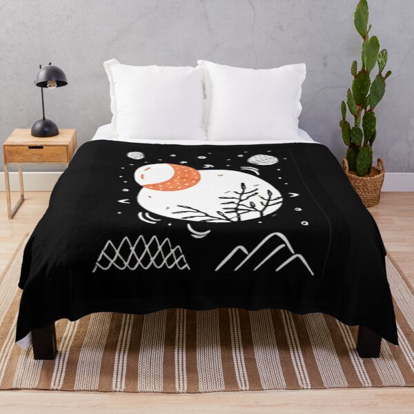 Item preview, Moon Phases in Orange Black and White designed and sold by HanaiPrint.