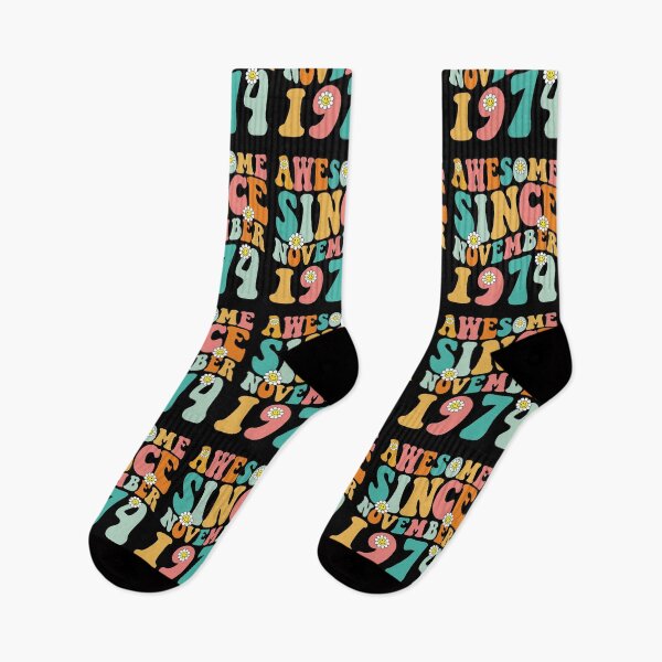 Item preview, Awesome Since November 1974 | Made In 1974 | Retro Groovy Birthday designed and sold by Christina-grich.