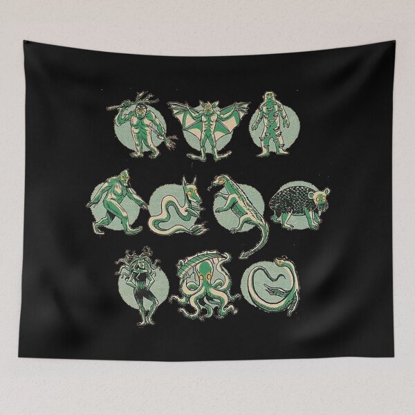 Item preview, Terrifying myths pattern II designed and sold by PatronesKawai.