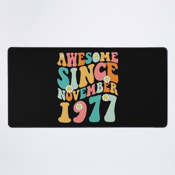Item preview, Awesome Since November 1977 | Made In 1977 | Retro Groovy Birthday designed and sold by Christina-grich.