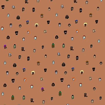 Artwork thumbnail, Brown Cryptopunks Pattern by snailsdevil