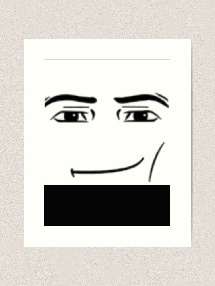 roblox man face | Art Print