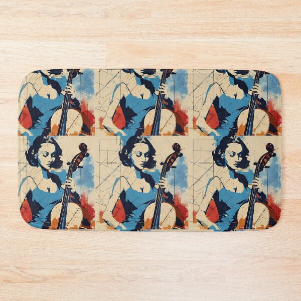 Item preview, Woman with blue dress playing with cello  designed and sold by simaso.