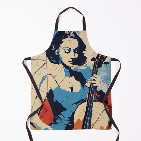 Item preview, Woman with blue dress playing with cello  designed and sold by simaso.