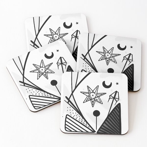 Item preview, Moon and Stars in A Bohemian Landscape designed and sold by HanaiPrint.