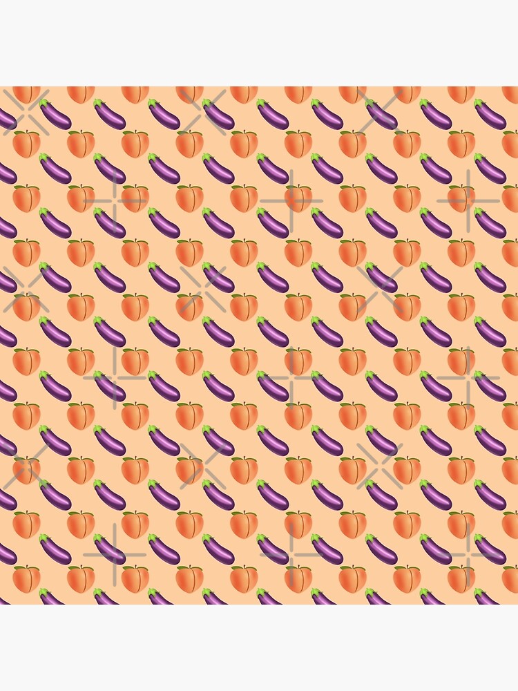 Eggplant Peaches Pattern Wallpaper Stock Illustration 1912259947