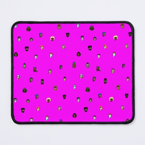 Item preview, Fuchsia Cryptopunk Pattern designed and sold by snailsdevil.