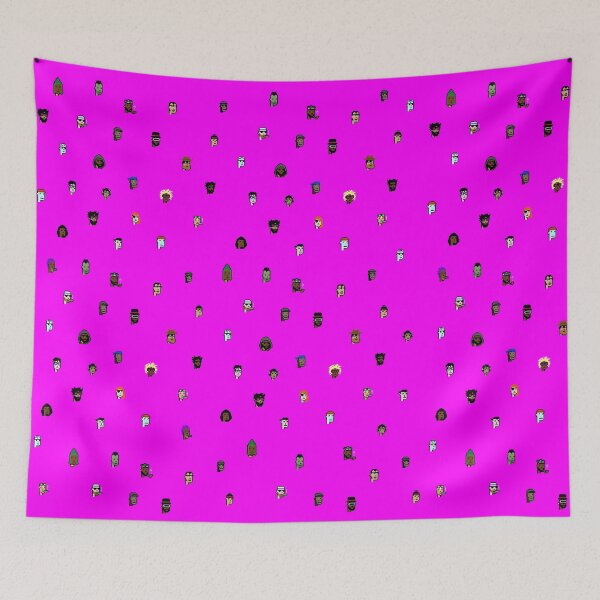 Item preview, Fuchsia Cryptopunk Pattern designed and sold by snailsdevil.