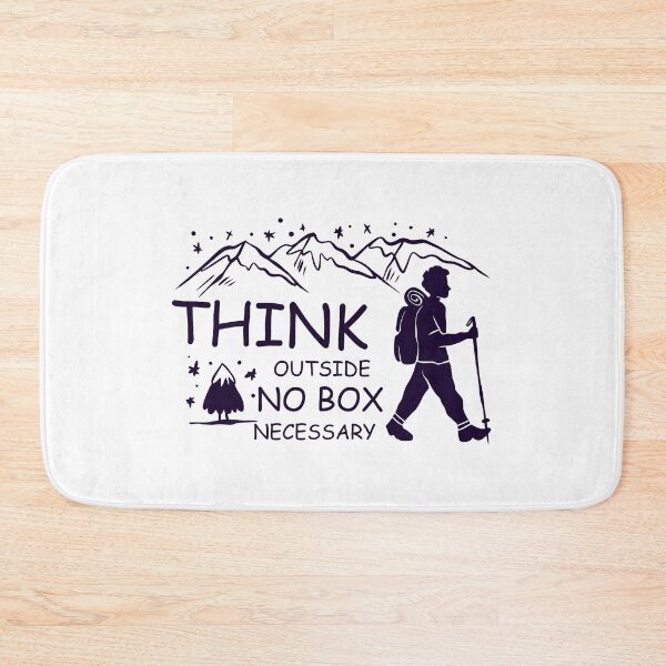 Item preview, Think Outside Funny No Box Necessary Hiking Camping Vintage Graphic  designed and sold by thiag-o.