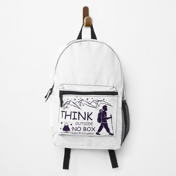 Item preview, Think Outside Funny No Box Necessary Hiking Camping Vintage Graphic designed and sold by thiag-o.