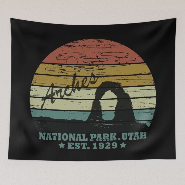 Item preview, Arches National Park Utah vintage sunset designed and sold by Alexaltay.