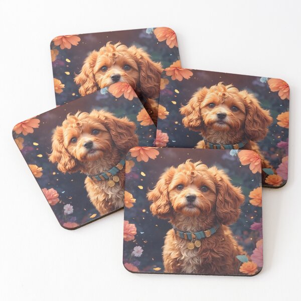 Item preview, Blossoming Cavapoo: A Floral Canine Companion designed and sold by digiscapeart.