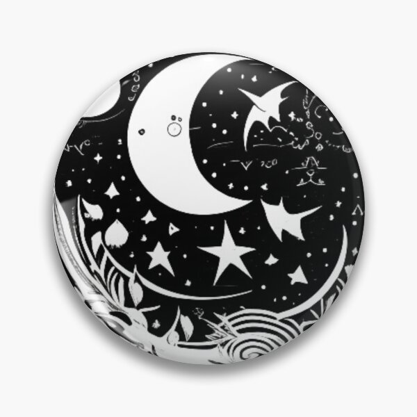 Item preview, Moon Cartoon with Stars and Bubbles designed and sold by HanaiPrint.