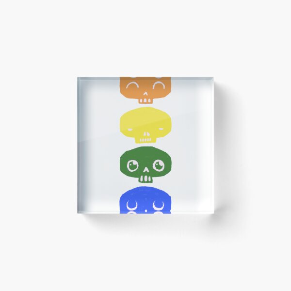 Item preview, Rainbow skulls designed and sold by Fadacota.