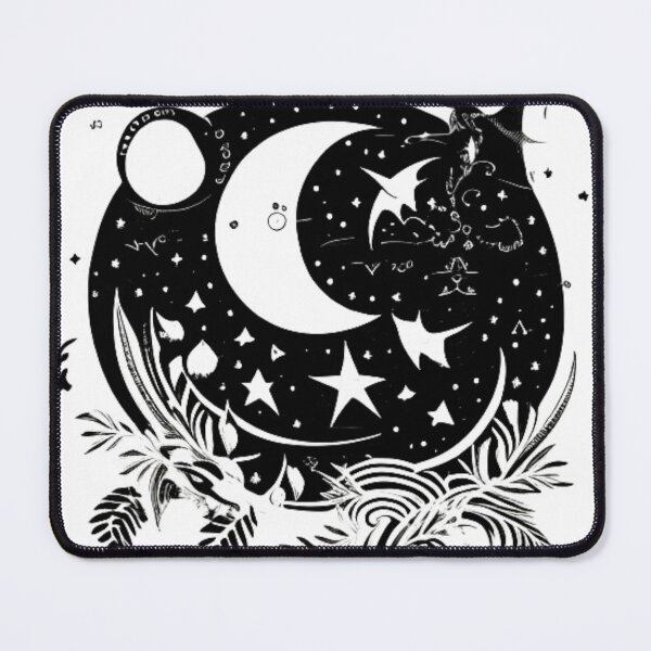 Item preview, Moon Cartoon with Stars and Bubbles designed and sold by HanaiPrint.