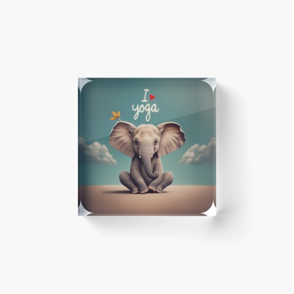 Item preview, Elephant I love Yoga designed and sold by Arteligente.