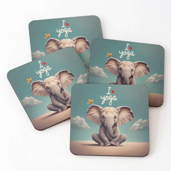 Item preview, Elephant I love Yoga designed and sold by Arteligente.
