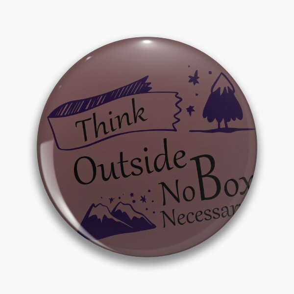 Item preview, Think Outside Funny No Box Necessary Hiking Camping Vintage Graphic Graphic gift  designed and sold by thiag-o.