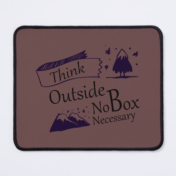 Item preview, Think Outside Funny No Box Necessary Hiking Camping Vintage Graphic Graphic gift designed and sold by thiag-o.