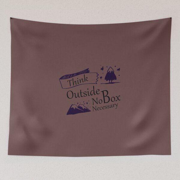 Item preview, Think Outside Funny No Box Necessary Hiking Camping Vintage Graphic Graphic gift  designed and sold by thiag-o.