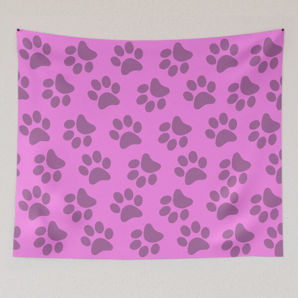 Item preview, dog footprints pink designed and sold by ZiphGames.