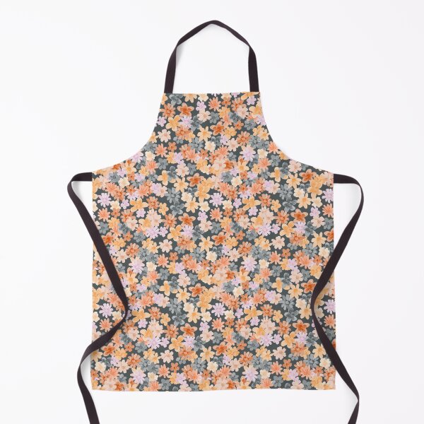 Item preview, Dark Gray Ditsy Floral: Orange, Pink, White designed and sold by ara-designs.