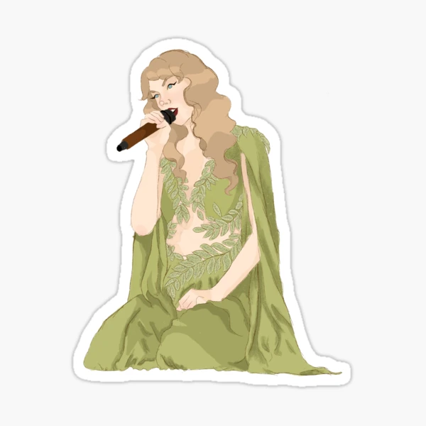 Taylor Swift Eras Tour Folklore Green Dress" Sticker for Sale by risingvirgo | Redbubble Taylor Swift Eras Tour Folklore Green Dress" Sticker for Sale by risingvirgo | Redbubble
