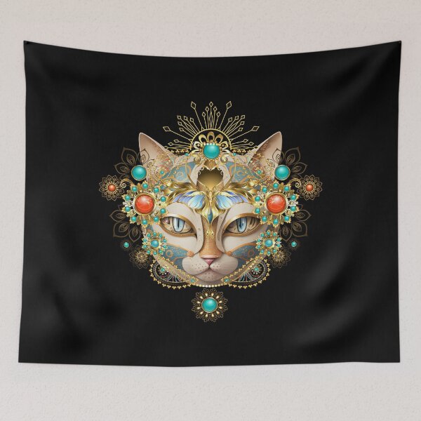 Item preview, Mystical masquerade cat in jewelry designed and sold by GorinART.