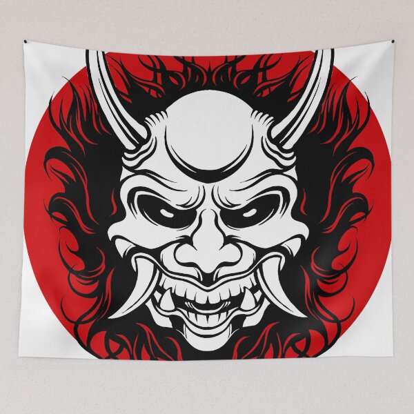 Item preview, kabuki japanese mask designed and sold by faridzartwork.