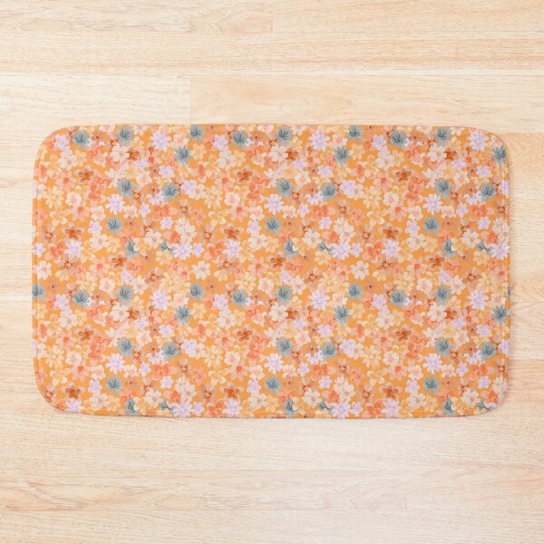Item preview, Orange Ditsy Floral: Red, Gray, White designed and sold by ara-designs.