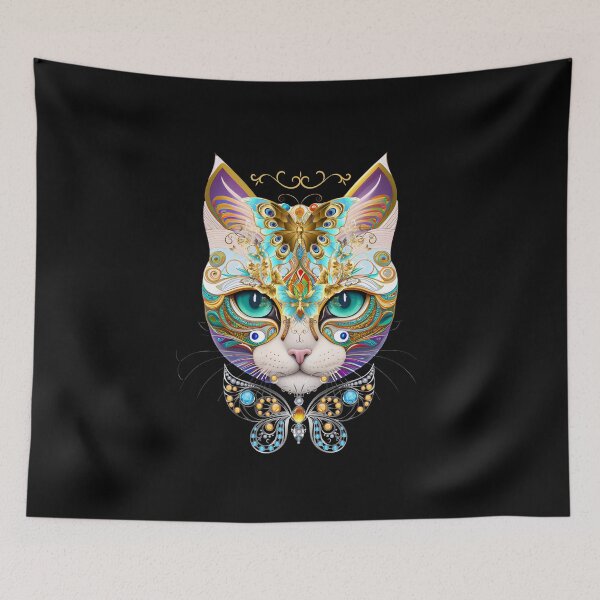 Item preview, Mystical masquerade cat in jewelry designed and sold by GorinART.