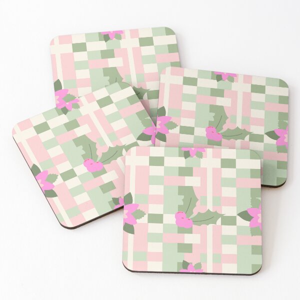 Item preview, Pink Plaid Christmas Home Decor, Happy Holly-days Card designed and sold by MELOYADINA.