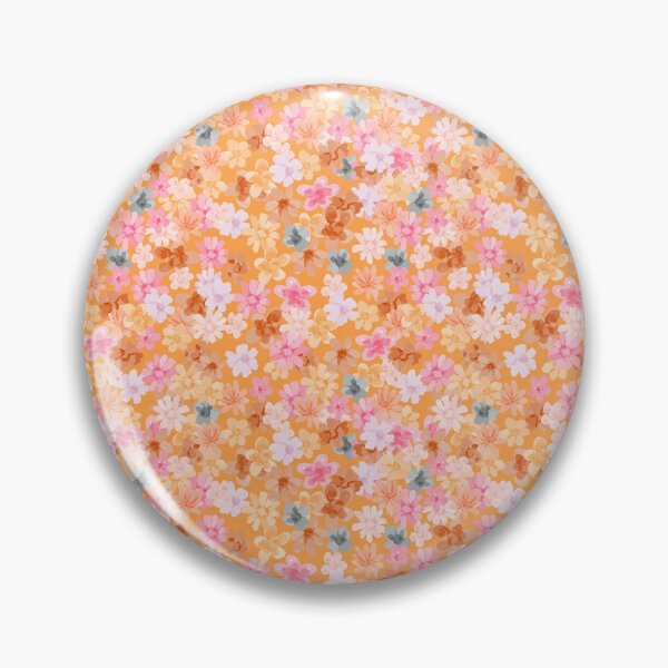 Item preview, Orange Ditsy Floral: Pink, Gray, White designed and sold by ara-designs.