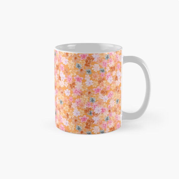 Item preview, Orange Ditsy Floral: Pink, Gray, White designed and sold by ara-designs.