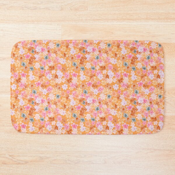 Item preview, Orange Ditsy Floral: Pink, Gray, White designed and sold by ara-designs.