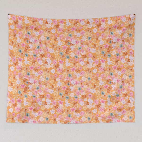 Item preview, Orange Ditsy Floral: Pink, Gray, White designed and sold by ara-designs.