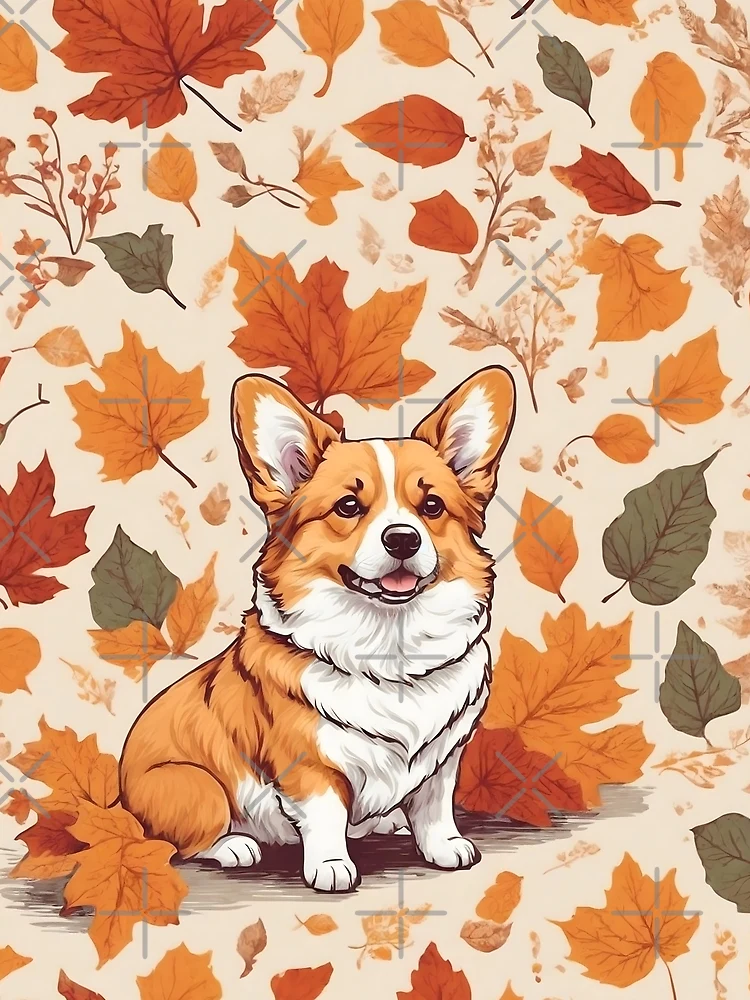 Autumn Corgi Plush Throw hotsell