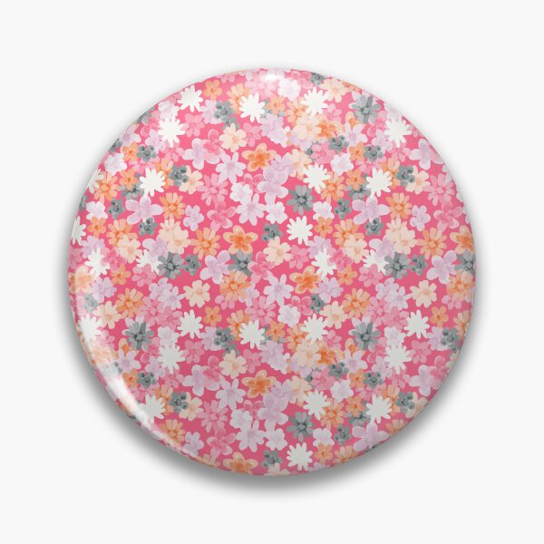 Item preview, Fuchsia Ditsy Floral: Pink, Gray, White designed and sold by ara-designs.