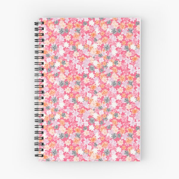 Item preview, Fuchsia Ditsy Floral: Pink, Gray, White designed and sold by ara-designs.