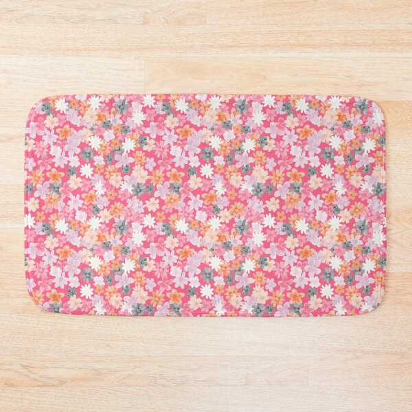 Item preview, Fuchsia Ditsy Floral: Pink, Gray, White designed and sold by ara-designs.