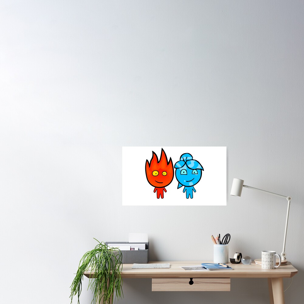 Fireboy and watergirl Poster for Sale by nednalbrolyat