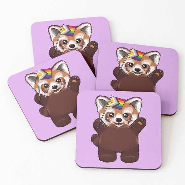 Item preview, Little Red Panda Progress Pride designed and sold by Art by Veya.