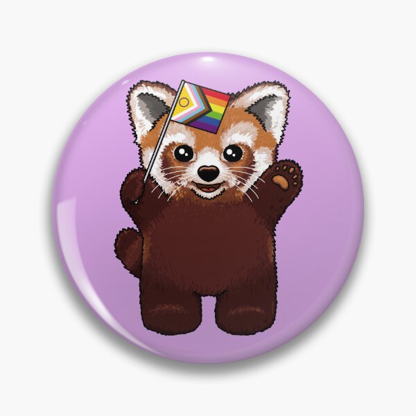Item preview, Little Red Panda Progress Pride designed and sold by Art by Veya.