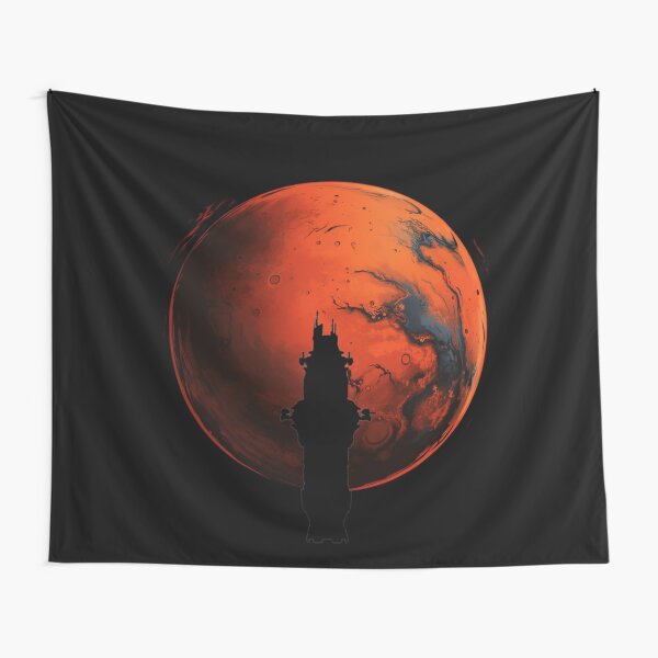 Item preview, Roci flying over Mars - Sci-fi designed and sold by Fenay Designs.